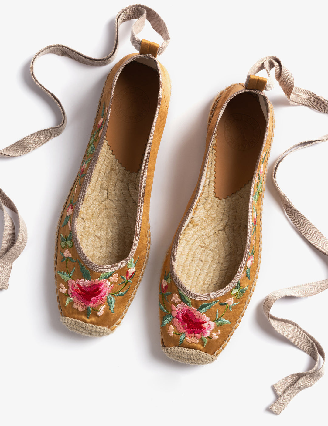 Penelope Chilvers Allegra Butterfly Embroidered Satin Espadrille