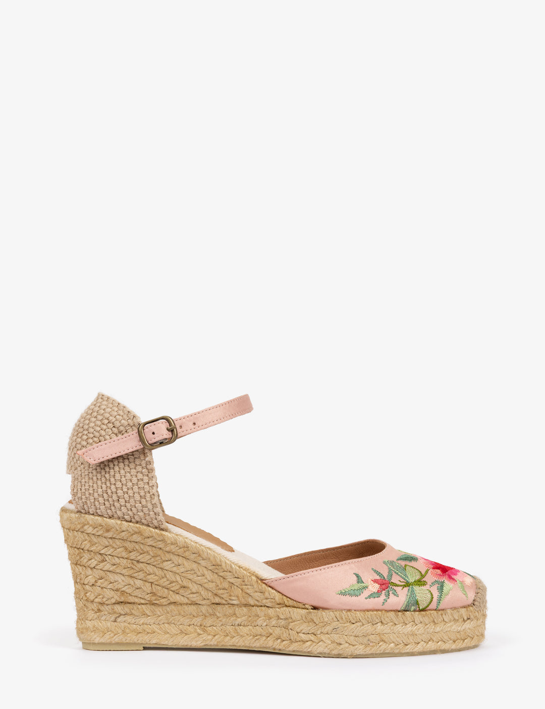 Penelope Chilvers Mary Jane Butterfly Embroidered Satin Espadrille