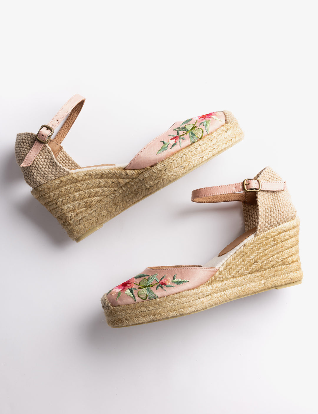 Penelope Chilvers Mary Jane Butterfly Embroidered Satin Espadrille