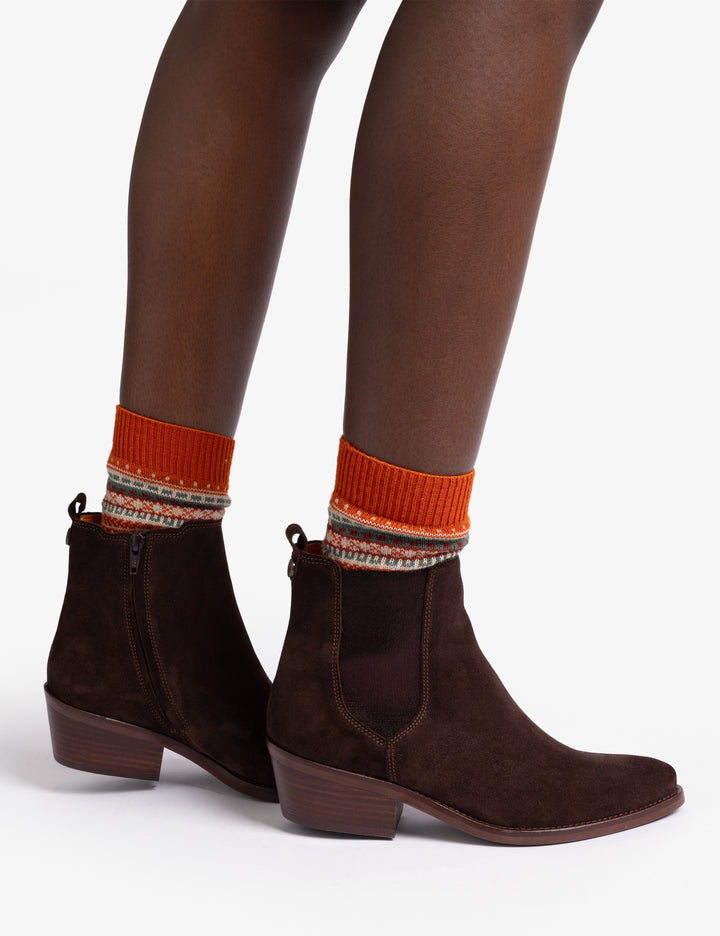 Penelope Chilvers Rove Suede Boot - Bitter Chocolate