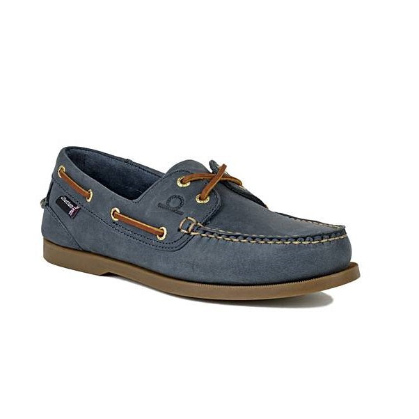 Chatham Mens Deck II G2 Boat Shoes Blue Nubuck Leather