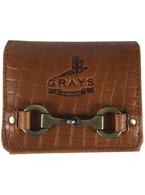 The Jodie Purse by Grays Croc Style Brown Leather