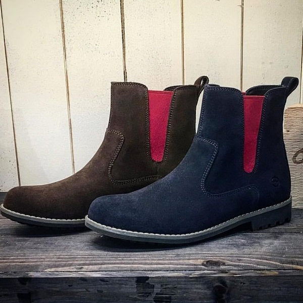 Orca bay Cotswold Suede Chelsea Boots Brown and Navy Suede