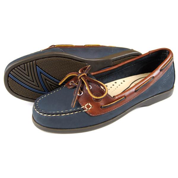 Orca Bay Schooner Boat Shoe Navy Leather for Ladies