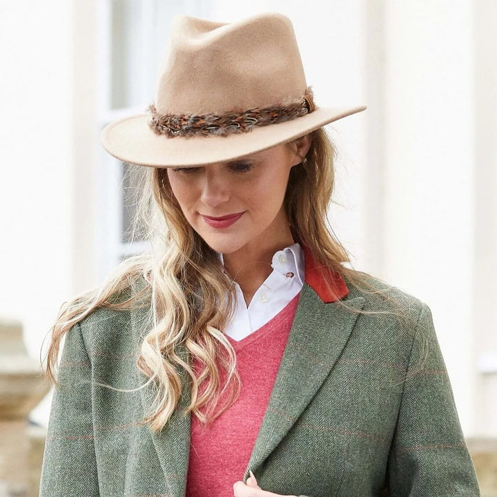 Alan Pain Richmond Fedora ladies in mink 00% wool  felt material