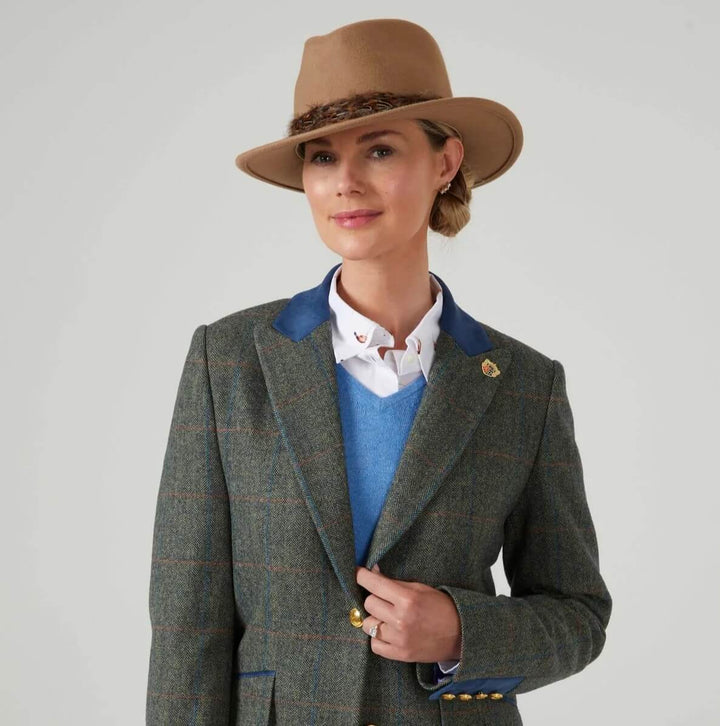 Alan Pain Richmond Fedora ladies in mink 00% wool felt material