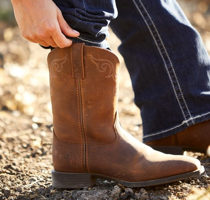 Ariat Womens Heritage Roper Western Boot Brown Leather