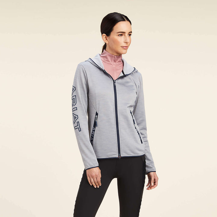 Ariat Women's Byron Full Zip Hoodie in Heather Grey