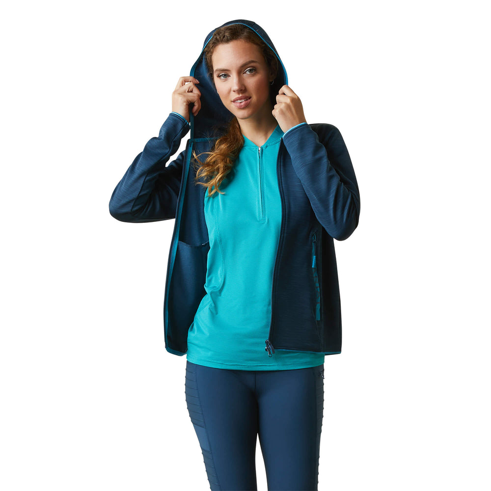 Ariat Women's Byron Full Zip Hoodie Petroleum Blue