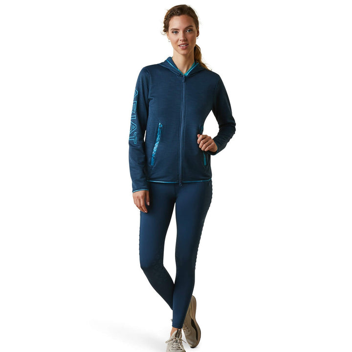 Ariat Women's Byron Full Zip Hoodie Petroleum Blue
