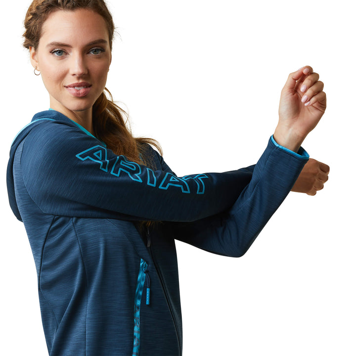 Ariat Women's Byron Full Zip Hoodie Petroleum Blue