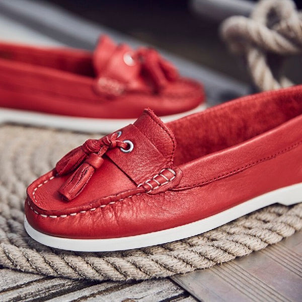 Chatham Arora Red Leather Loafer