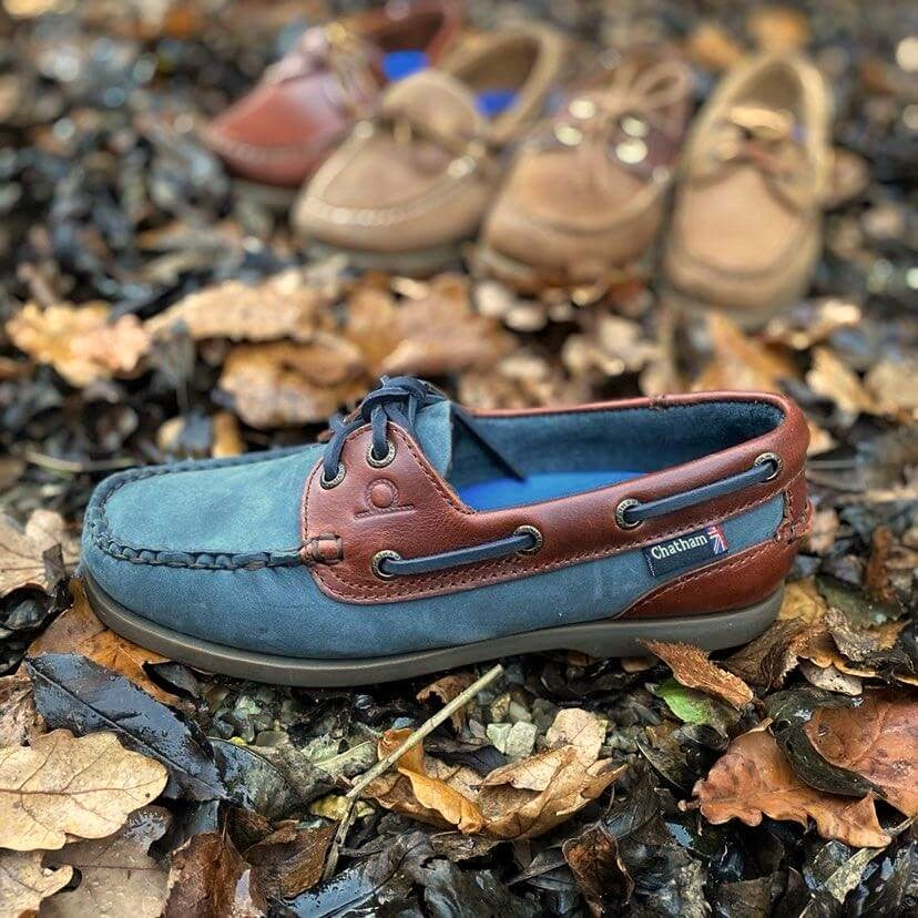 Chatham Bermuda Lady G2 Boat Shoe in Navy Nubuck Leather