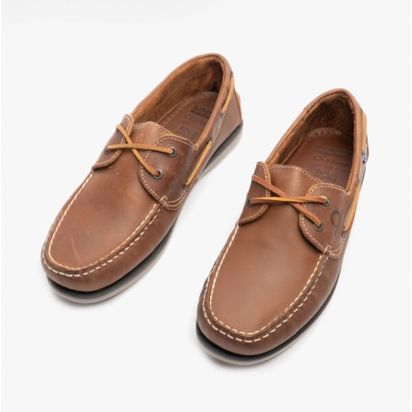 Chatham Mens Whitstable Tan Leather Boat Shoe