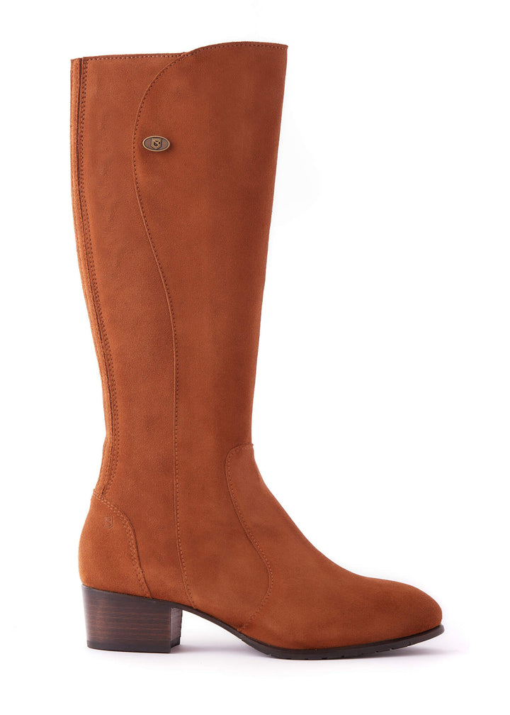 Dubarry Downpatrick Knee Hight Boot in Camel light brown suede leather for women