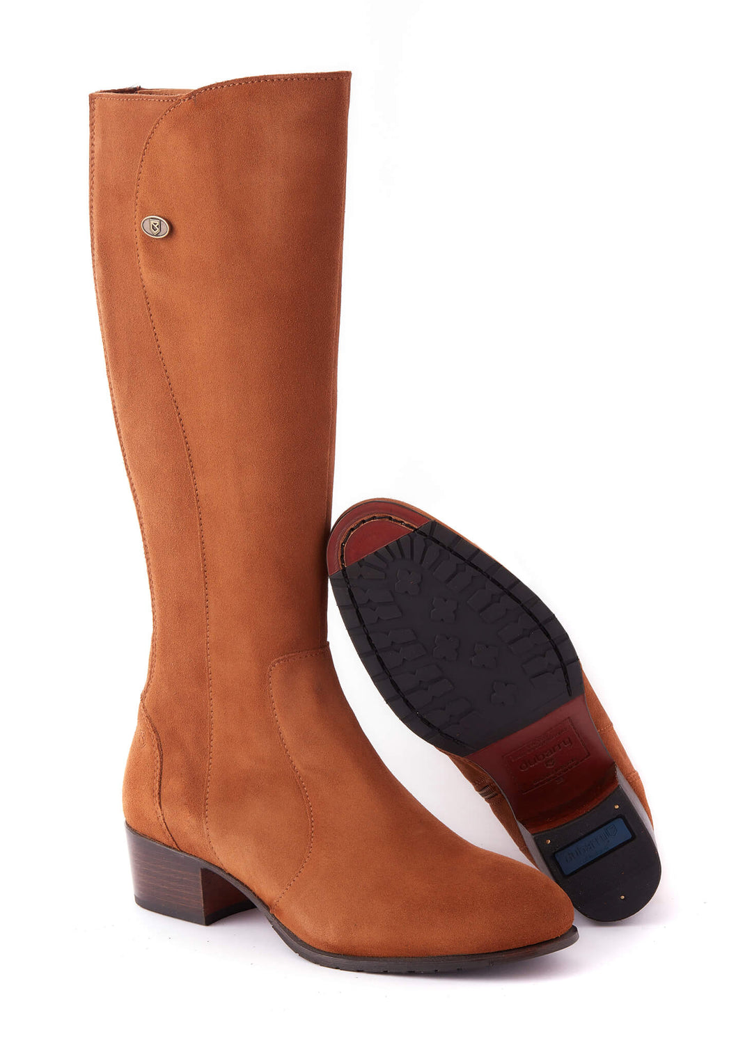 Dubarry Downpatrick Knee Hight Boot in Camel light brown suede leather for women