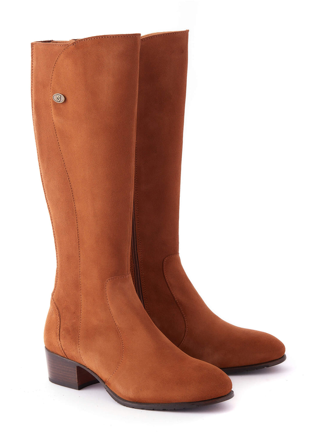 Dubarry Downpatrick Knee Hight Boot in Camel light brown suede leather for women