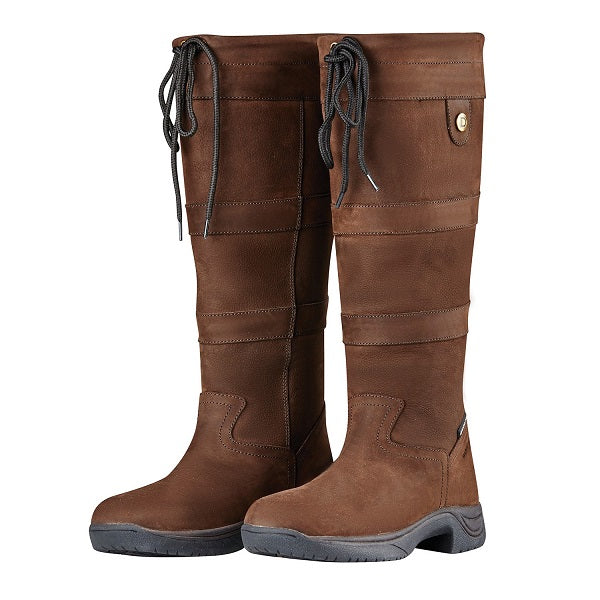 Dublin River Boots III in chocolate waterproof leather, country tall boots