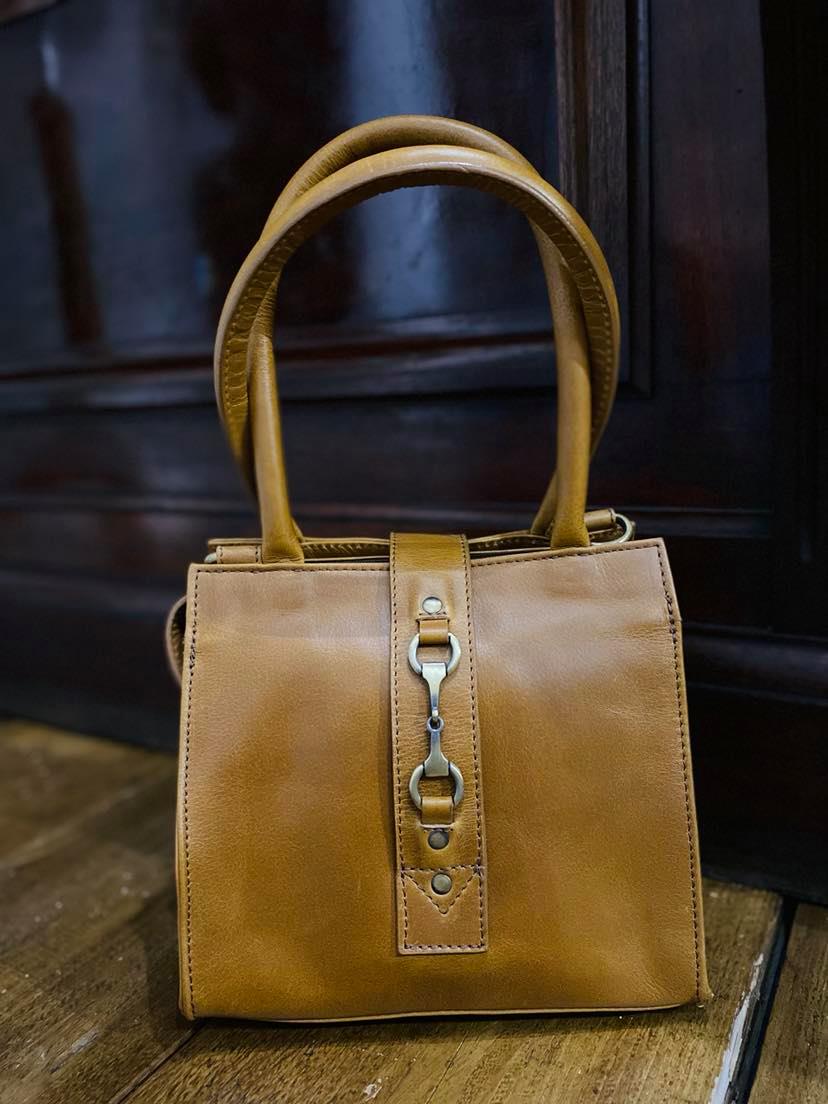 Grays Country Gifts Mini Alice Leather Handbag  in natural tan leather