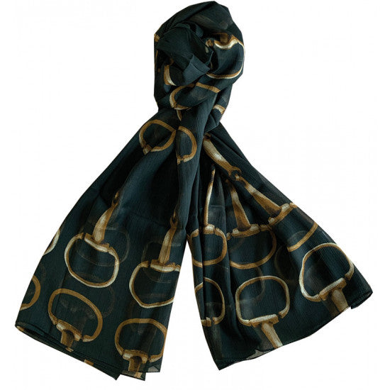 Chiffon Equestrian Snaffle Scarf by Grays Green