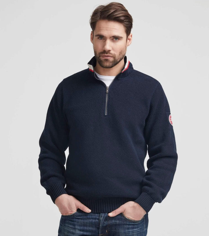 Holebrook Men's Classic WP Windproof Sweater Jumper in Navy