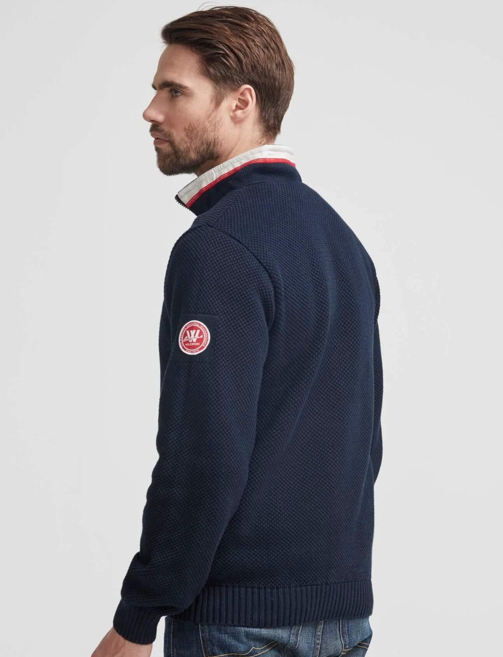 Holebrook Men's Classic WP Windproof Sweater Jumper in Navy