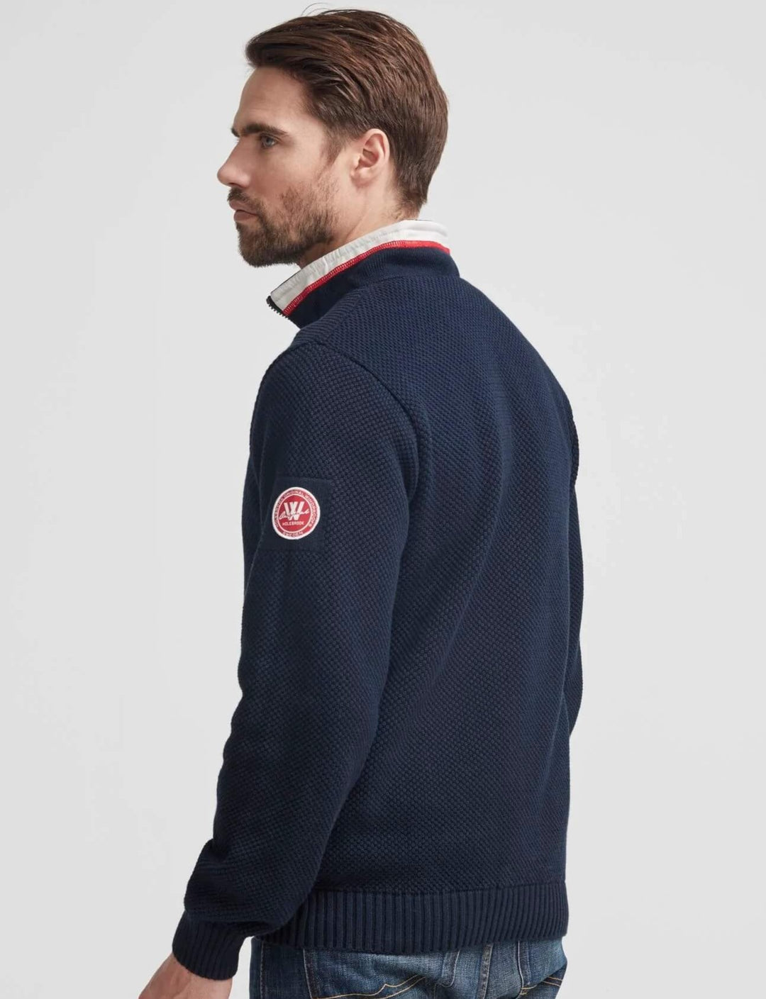 Holebrook Men's Classic WP Windproof Sweater Jumper in Navy