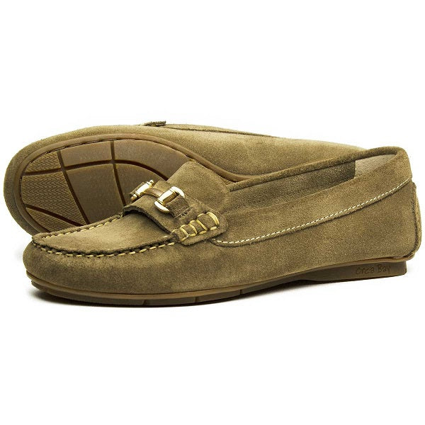 Orca Bay Cheltenham Women's Loafers in Mushroom Suede Leather