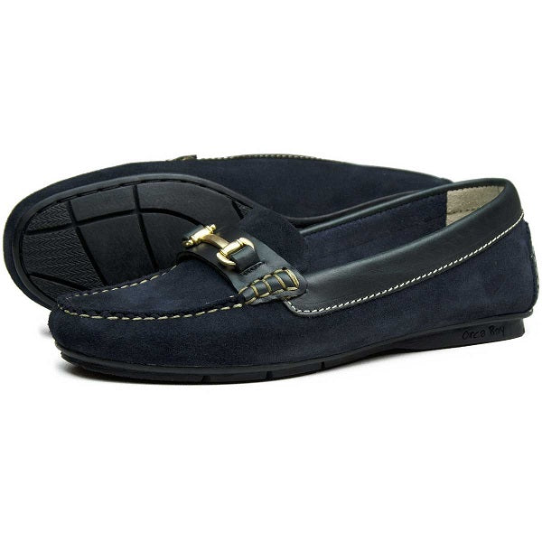 Orca Bay Cheltenham Women's Loafers in Navy Suede Leather