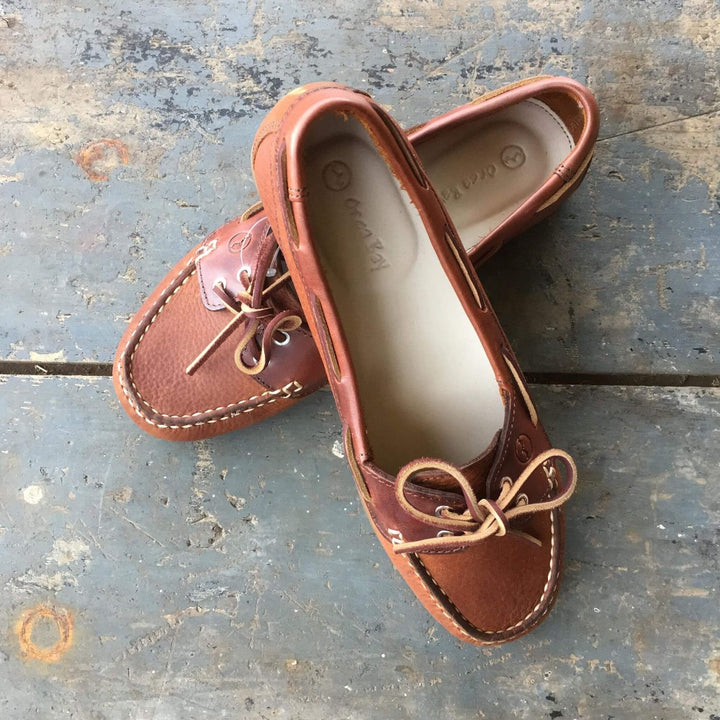 Orca Bay Schooner Boar Shoe in Havana Nubuck Leather