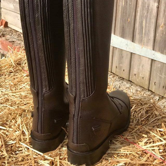 Rhinegold Elite Leather Long Riding Boot in Brown